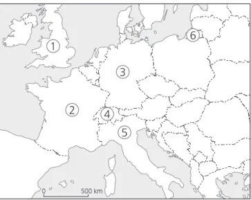 Mapa polityczna Europy (fragment)
