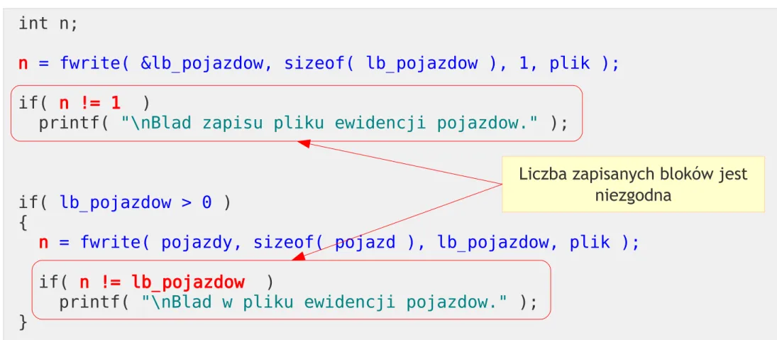 Tablica struktur — zapis rekordów z kontrolą poprawnościTablica struktur — zapis rekordów z kontrolą poprawności