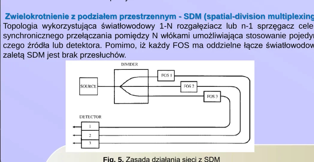 Fig. 5. Zasada działania sieci z SDM