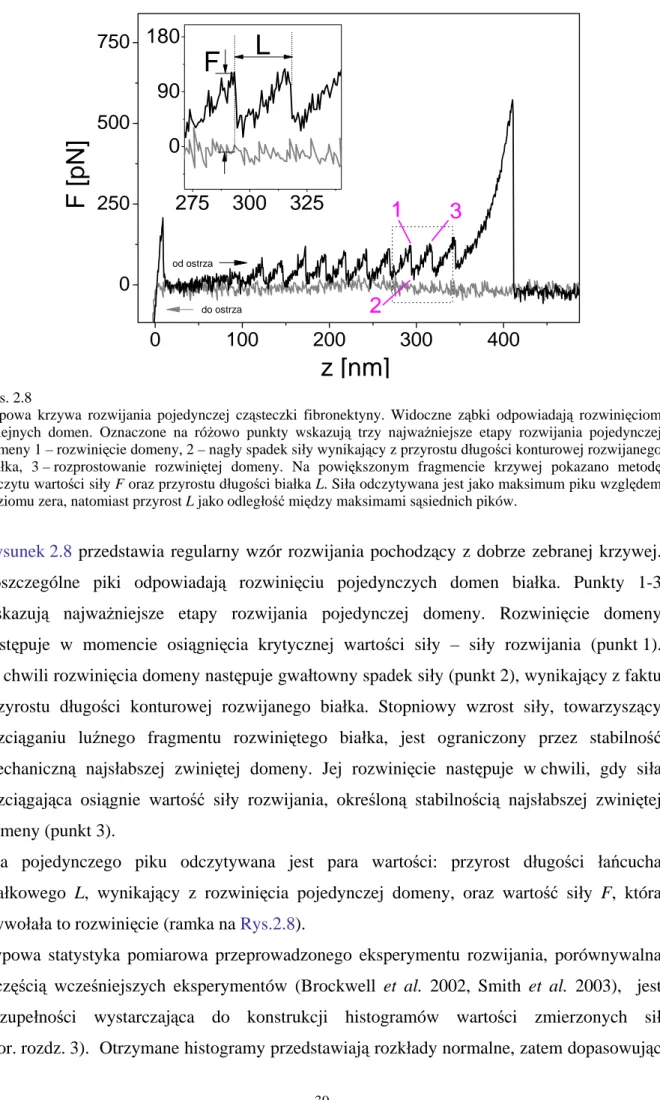 Rysunek 2.8 przedstawia regularny wzór rozwijania pochodzący z dobrze zebranej krzywej