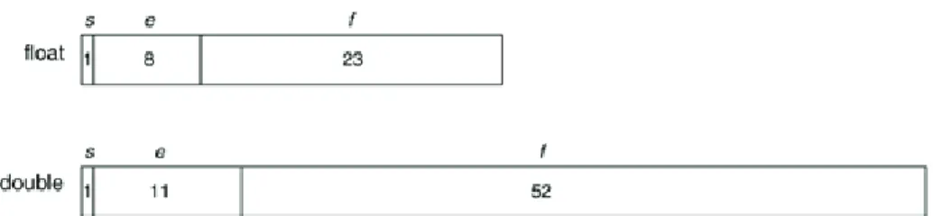 Rysunek 2 przedstawia schematycznie formaty liczb zmiennoprzecinkowych stan- stan-dardu IEEE 754.