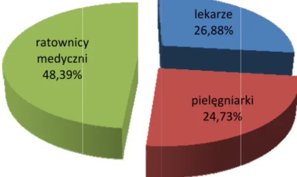 Rysunek 3. Struktura zatrudnienia (Figure 3. Employment structure) Ź r ó d ł o: Procedury Pogotowie Żarskie – dokumentacja wewnętrzna.