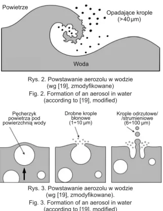 Fig. 3. Formation of an aerosol in water (according to [19], modifi ed)