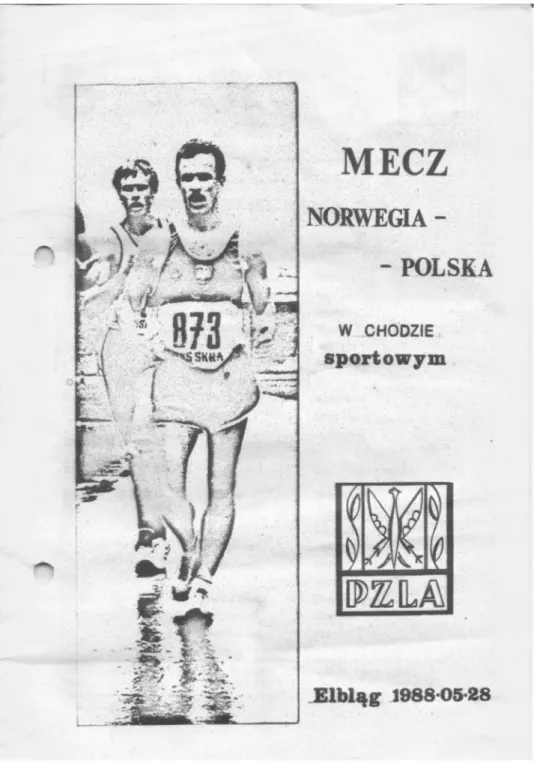 Fot. Mecz Polska – Norwegia w Elblągu w 1988 roku (zbiory T. Chmielewski)