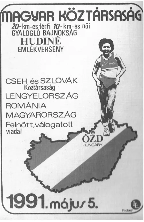 Fot. Program meczu Polska – Węgry – Rumunia - Czechy   w Ozd, w 1991 roku (zbiory K.Kisiel)