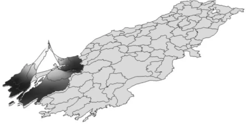 Fig. 2  Marmara Region graphical representation (three-dimensional) 