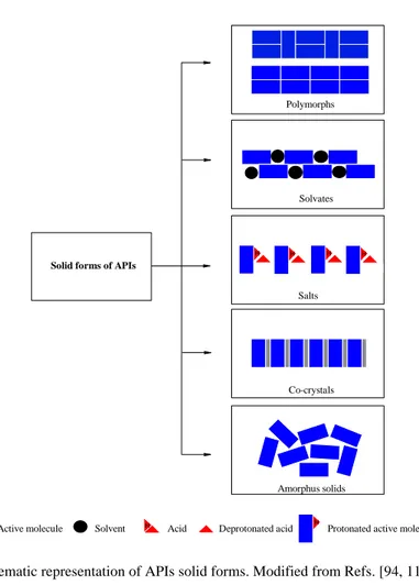 Figure 5. Schematic representation of APIs solid forms. Modified from Refs. [94, 116]