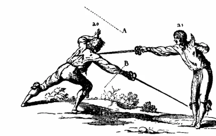 Figure 1. A fencer may take his opponent by surprise  not only by applying an offensive action but also by  defending himself against a counterattack