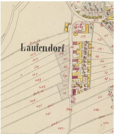 Fot. 5. Kolonia Laufendorf. Struktura morfologiczna wsi z 1846 r.