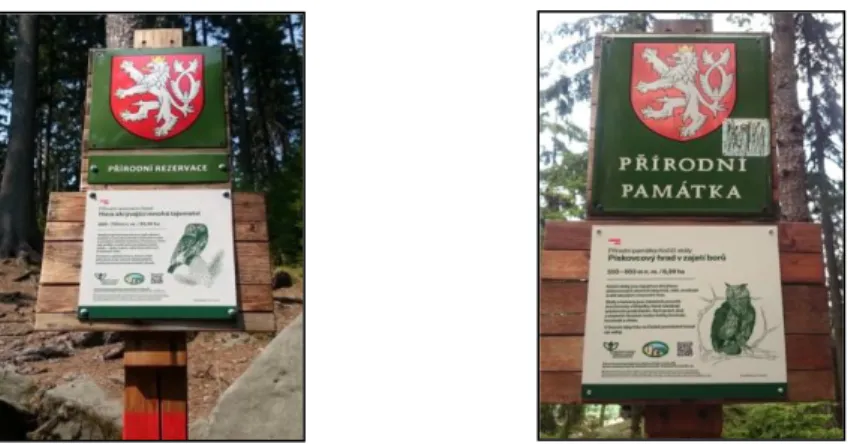 Fig.  3.  The  signboards  used  for  the  informing  about  nature  reserves  and  nature  monuments  (photo by A