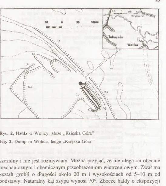 Fig.  2.  Dump  in  Wolica,  ledge  „Księska  Góra”