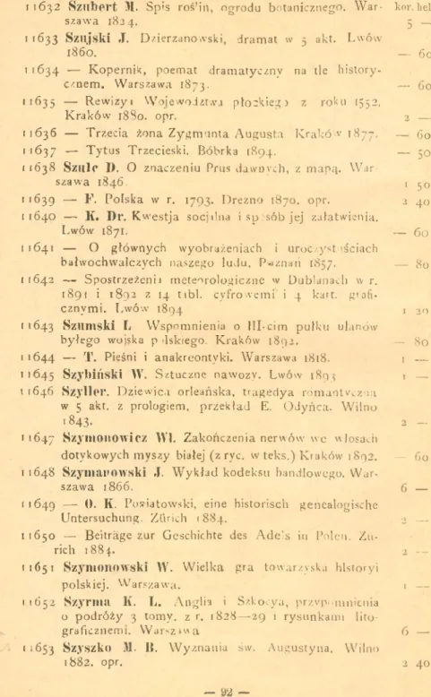 1891  i  1892  z  14  tabl.  cyfrowemi  i  4  kart.  grafi­