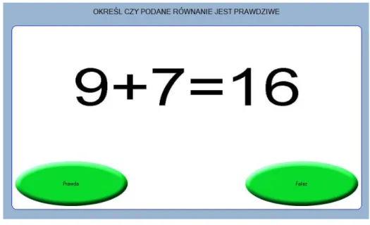 Rysunek 8 Zadanie Równania (R) – przykład (opracowanie własne) 