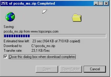 Figure 4. Copying data from the website to your computer’s disk drive. 