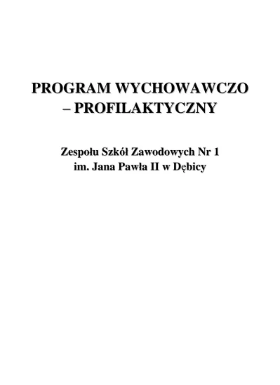 Tematyka godzin do dyspozycji wychowawcy w klasach pierwszych Technikum