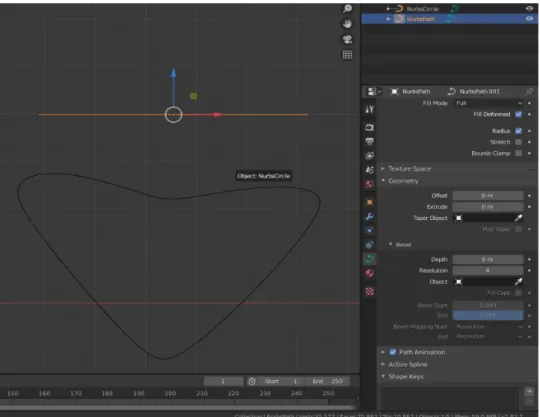 Figure 8. Path Curve and a Circle Curve 