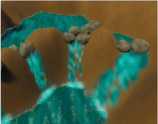 Figure 16. Waterfall made with the Particle System. 