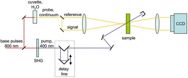 Figure 3.7 Simplified scheme of the pump-probe method. 26