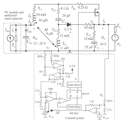 Fig. 4.2  Experimental coupled-inductor VF superbuck converter with a cascaded input-current and out- out-put-voltage control