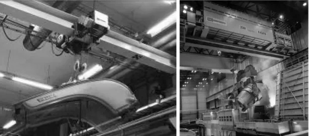 Figure 2.7  Two products with identical basic need and transformation process, vertical  lifting and horizontal moving of goods