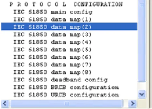 Figure 3.2.4.1: IEC 61850 data map (2) option in main menu 