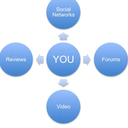 Figure 2 a simple adaptation of Brian Solis’s “The Conversation Prism”  (Solis 2010, 210)