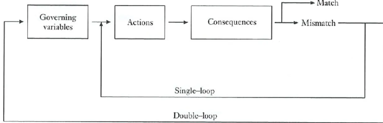 Figure 10. Single-loop and double-loop learning (Argyris 1999) 