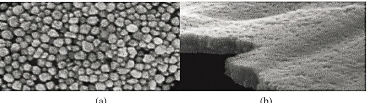 Figure 4.2. The effect of sintering on conductive ink: (a) before sintering and (b) after  sintering at 180  for 10 minutes