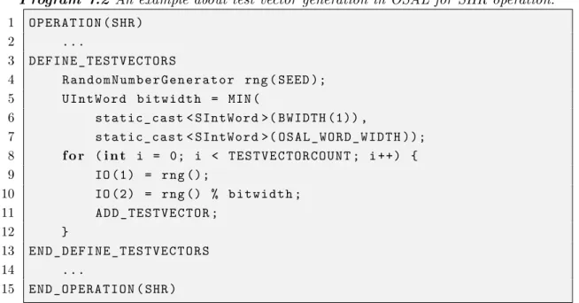 Table 7.1 OSAL keywords and commands for operand input validation and test vector generation.