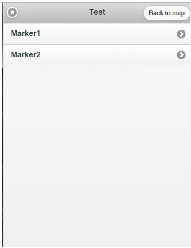 Figure 6. Marker list view. 