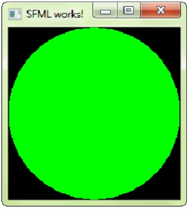 Figure 5. SFML application window (SFML tutorials a.) 