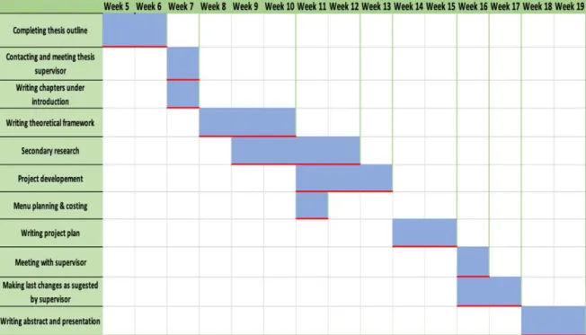 Table 25: Thesis schedule. 