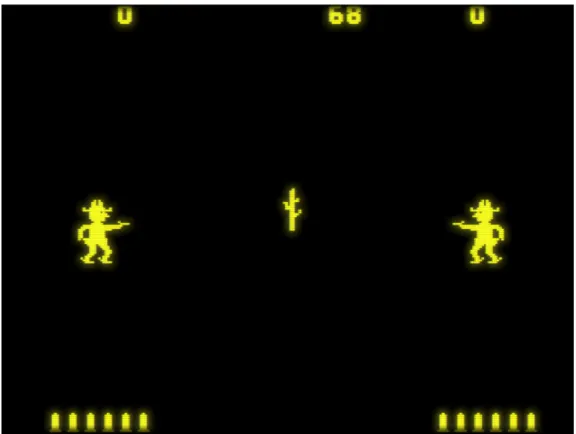 Figure 6. An early video game UI. (Gun Fight, 1975). 