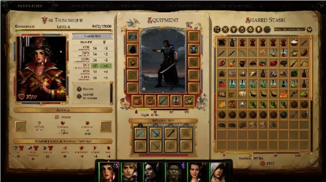 Figure 9. Immersive UI elements. (Pathfinder: Kingmaker, 2018). 