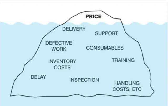Figure 6.  The price/ cost iceberg - TCO (Bailey et. al. 2015, p.26) 