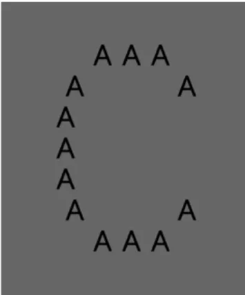 Fig. 3.2.1: Navon figure used in this study(Global letter: C, Local letter: A)