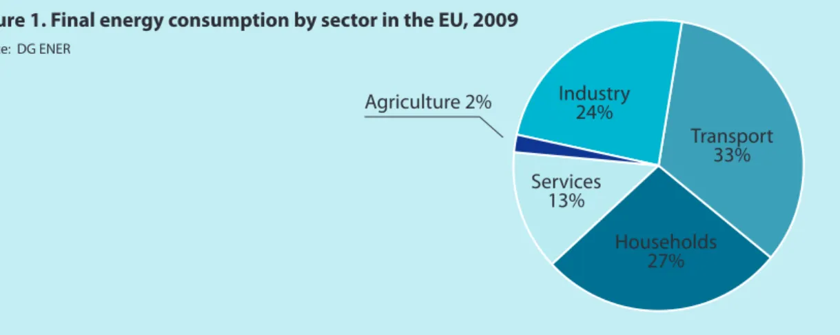 Figure 1. Final energy consumption by sector in the EU, 2009 