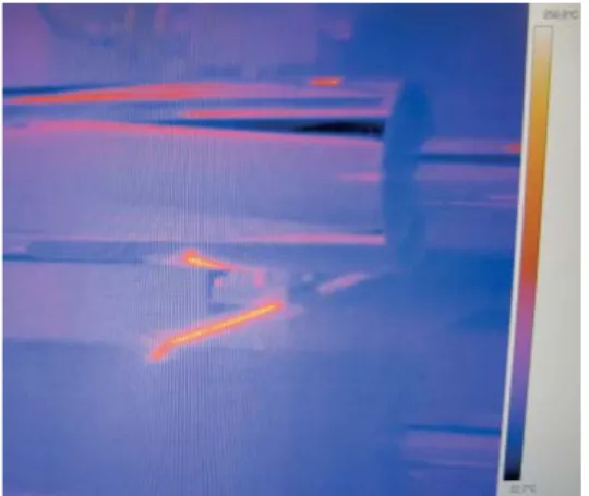 Figure 4. Sintered conductor line on PET  substrate.