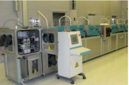 Figure 2. Inert-atmosphere roll-to-roll  printing line for R&amp;D and pilot production.