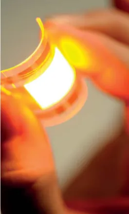 Figure 1. A fl exible printed OLED element.