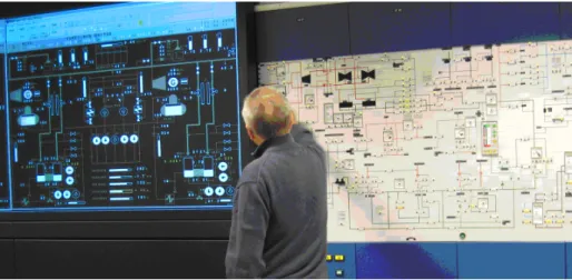 Figure 2.2.3.1. New and old user interfaces at the Loviisa training simulator. 