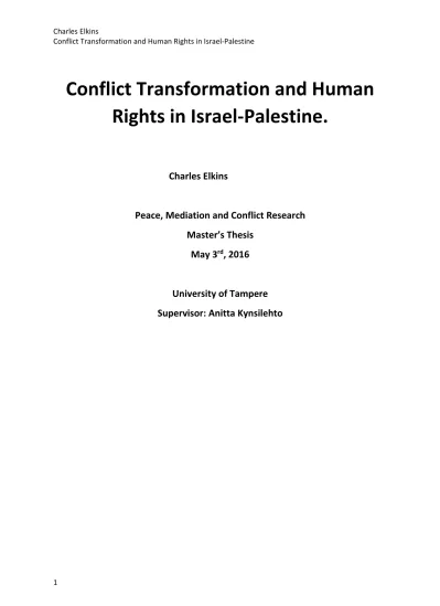 Perceptual - Personal Mode - Conflict Transformation And Human Rights ...