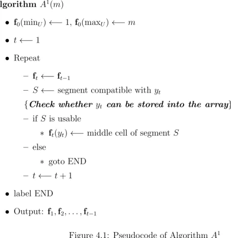 Figure 4.1: Pseudocode of Algorithm A 1