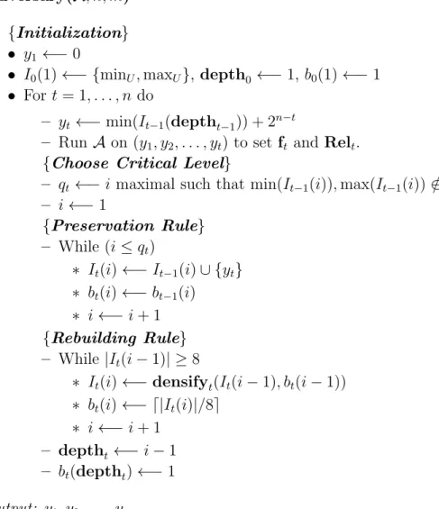 Figure 6.1: Pseudocode for the adversary