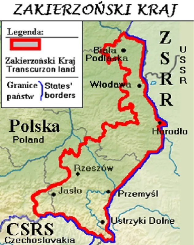 Mapa č. 10: Detail tzv. Zakerzonského kraje OUN(b)