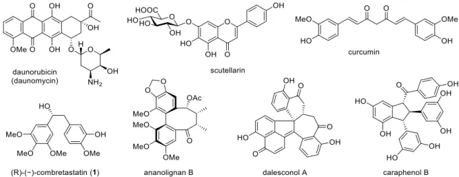 Figure 1. Examples of phenolic plant-produced secondary metabolites: daunorubicin 