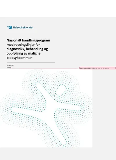 Nasjonalt Handlingsprogram Med Retningslinjer For Diagnostikk ...