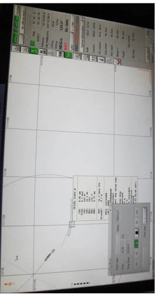 Figure 17: Screen shot at 2320 UTC (0120 ship