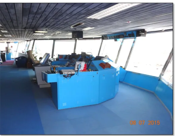 Figure 2: Port side view of the bridge and main console 