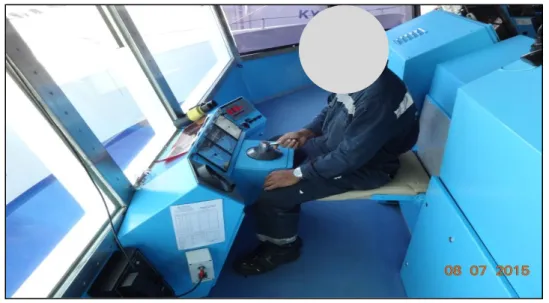 Figure 4: Helmsman at the designated steering position 